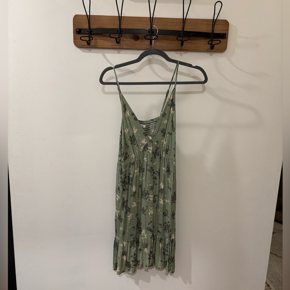 Floral Green Mini Dress